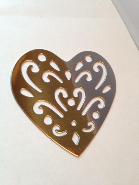 Marque page coeur argent dessin