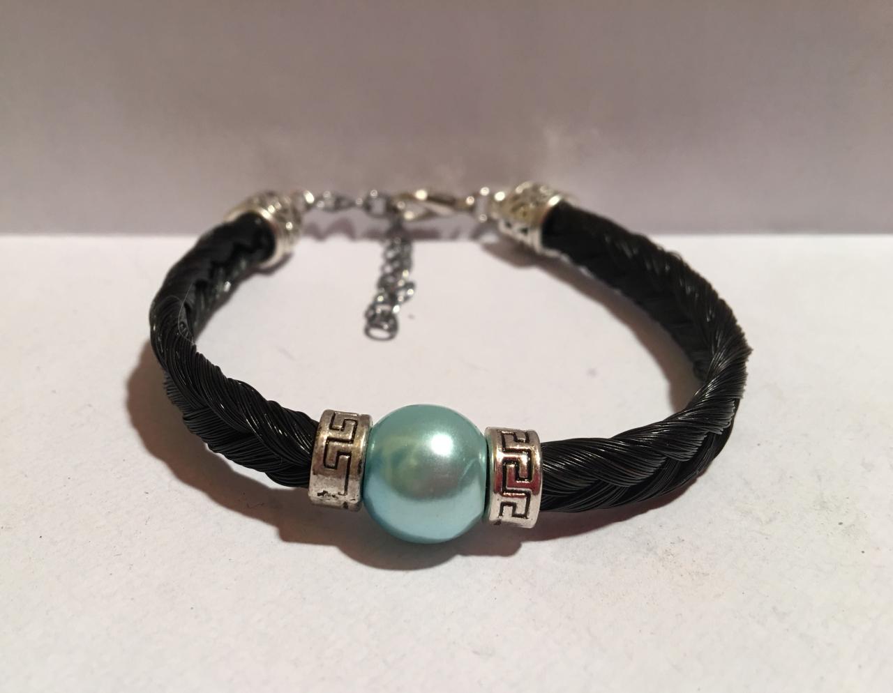 Bracelet avec connecteur perle turquoise