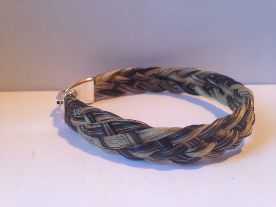 Bracelet large tressage plat